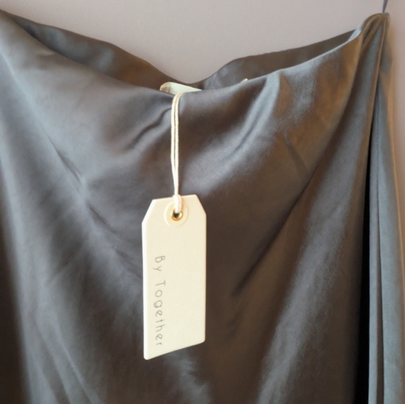 By Together Full Length Skirt M Gray NWT - Picture 3 of 7